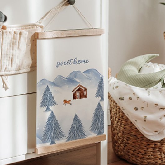 Sweet Home Winter Bergkwekerij Wanddecoratie Hangend Wandkleed