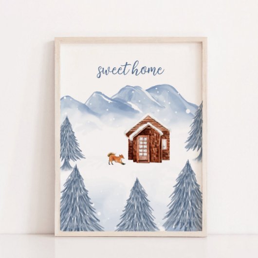 Sweet Home Winter Bergkwekerij Wanddecoratie Poster
