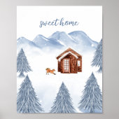 Sweet Home Winter Bergkwekerij Wanddecoratie Poster (Voorkant)