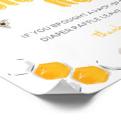 Sweet Honey Bee Baby shower Diaper Raffle Sign Poster (Hoek)