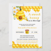 Sweet Honey Bee Baby shower Uitnodigen Kaart (Voorkant)