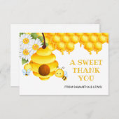 Sweet Honey Bee Bedankt Card (Voorkant / Achterkant)