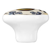 Sweet Honey Bee Blauw Geel & Groen Mediterraan Keramische Knop (Zijkant)