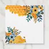 Sweet Honey Bee Floral Baby shower Dank u Bedankjes Labels (Achterkant)
