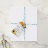Sweet Honey Bee Floral Baby shower Thjank You Cadeaulabel (Met Touw)