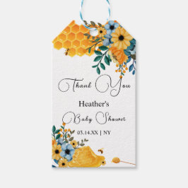Sweet Honey Bee Floral Baby shower Thjank You Cadeaulabel
