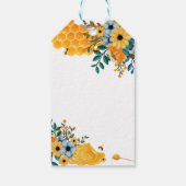 Sweet Honey Bee Floral Baby shower Thjank You Cadeaulabel (Achterkant)