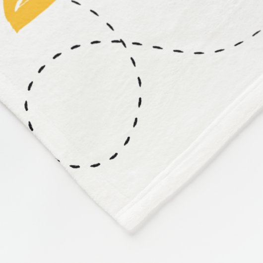Sweet Honey Bee Gender Neutral Baby Milestone Fleece Deken (Hoek)