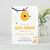 Sweet Honey Bee Gender Neutral Baby shower Kaart (Staand voorkant)