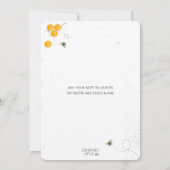 Sweet Honey Bee Gender Neutral Baby shower Kaart (Achterkant)