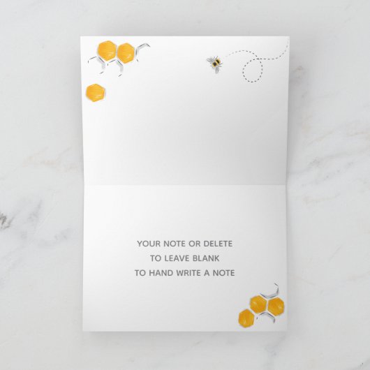 Sweet Honey Bee Hartelijk dank Kaart (Binnen)