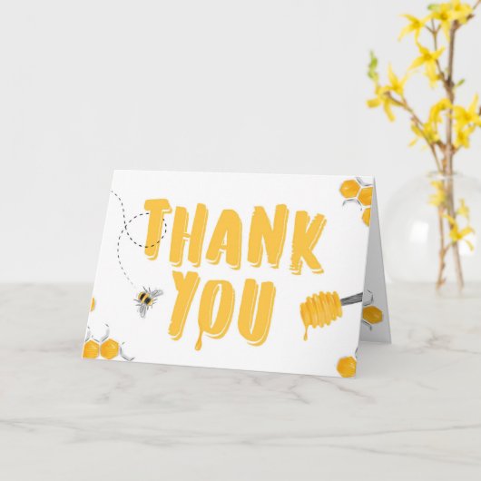 Sweet Honey Bee Hartelijk dank Kaart (Gele Bloem)