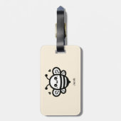 Sweet Honey Bee - Kawaii Nursery Line Art Bagagelabel (Achterkant verticaal)
