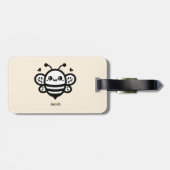 Sweet Honey Bee - Kawaii Nursery Line Art Bagagelabel (Achterkant horizontaal)