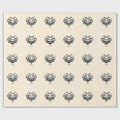 Sweet Honey Bee - Kawaii Nursery Line Art Cadeaupapier (Vlak)