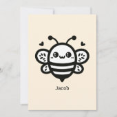 Sweet Honey Bee - Kawaii Nursery Line Art Kaart (Voorkant)
