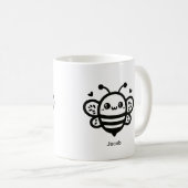 Sweet Honey Bee - Kawaii Nursery Line Art Koffiemok (Voorkant rechts)