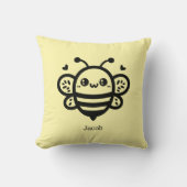 Sweet Honey Bee - Kawaii Nursery Line Art Kussen (Voorkant)