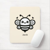 Sweet Honey Bee - Kawaii Nursery Line Art Muismat (Met muis)