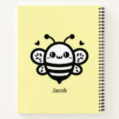 Sweet Honey Bee - Kawaii Nursery Line Art Notitieboek (Achterkant)