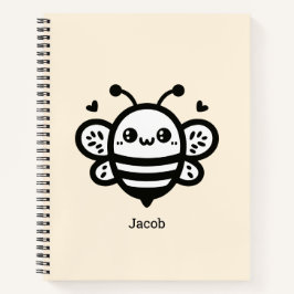 Sweet Honey Bee - Kawaii Nursery Line Art Notitieboek