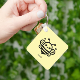 Sweet Honey Bee - Kawaii Nursery Line Art Sleutelhanger
