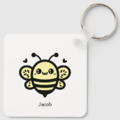 Sweet Honey Bee - Kawaii Nursery Line Art Sleutelhanger (Achterkant)