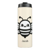 Sweet Honey Bee - Kawaii Nursery Line Art Thermosbeker (Voorkant)