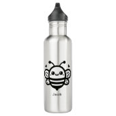 Sweet Honey Bee - Kawaii Nursery Line Art Waterfles (Rechts)