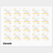 Sweet Honey Bee Neutral Baby shower Bedankt Vierkante Sticker (Vel)