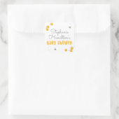 Sweet Honey Bee Neutral Baby shower Bedankt Vierkante Sticker (Tas)