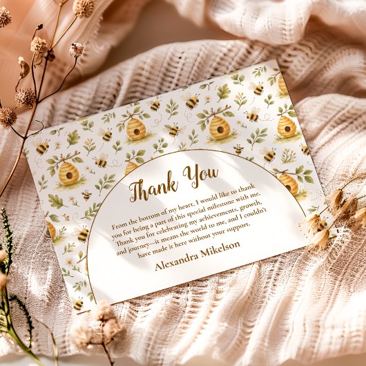 Sweet Honey Bee Wild One Birthday Bedankkaart