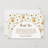 Sweet Honey Bee Wild One Birthday Bedankkaart (Voorkant)