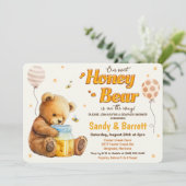 Sweet Honey Beer Baby shower Invitation Kaart (Staand voorkant)