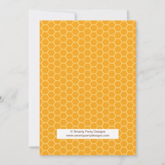 Sweet Honey Beer Baby shower Invitation Kaart (Achterkant)