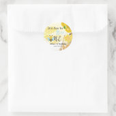 Sweet Honey Blue Yellow Green Bee 1e verjaardag Ronde Sticker (Tas)