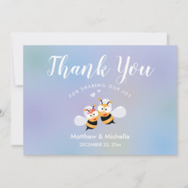 Sweet Honey Meant to Bee Couple Wedding Bedankkaart