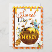 Sweet Honeybee Baby Douche Uitnodigingen (Voorkant)