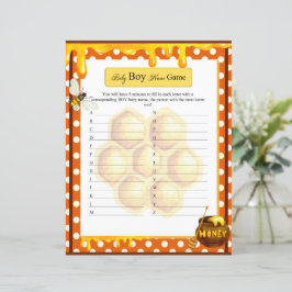 Sweet Honeybee Baby Jongen Naam Spel