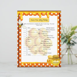 Sweet Honeybee Baby shower Baby Song spel