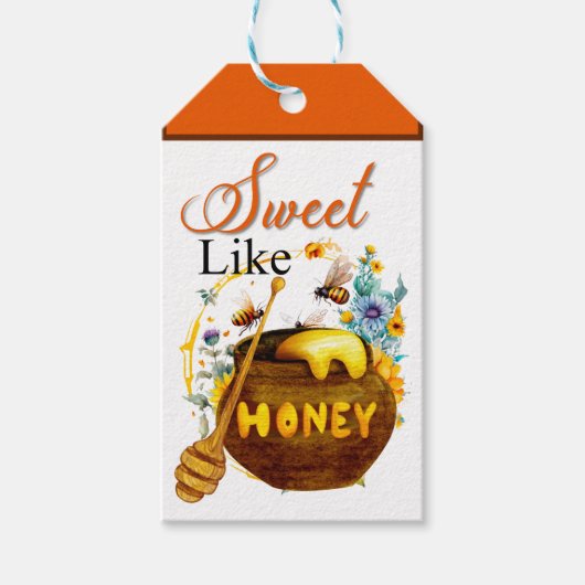 Sweet Honeybee Baby shower Cadeaulabel (Voorkant)