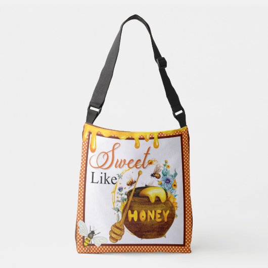 Sweet Honeybee Baby shower Crossbody Tas (Voorkant)