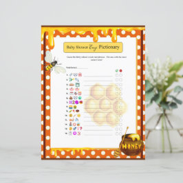 Sweet Honeybee Baby shower Emoji Game