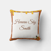 Sweet Honeybee Baby shower Kussen (Achterkant)