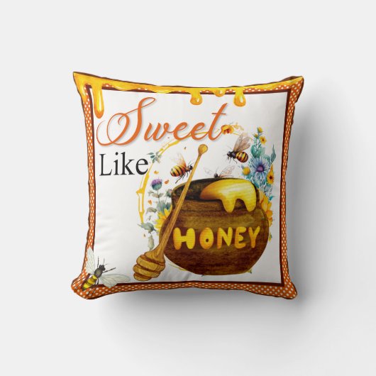Sweet Honeybee Baby shower Kussen (Voorkant)