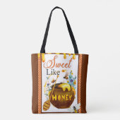 Sweet Honeybee Baby shower Tote Bag (Achterkant)