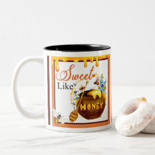 Sweet Honeybee Baby shower Tweekleurige Koffiemok
