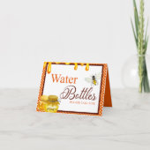 Sweet Honeybee Baby shower Waterfles Tafel Kaart (Voorkant)