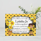 Sweet Honeybee Invitation Kaart (Staand voorkant)