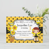 Sweet Honeybee Uitnodiging (Staand voorkant)